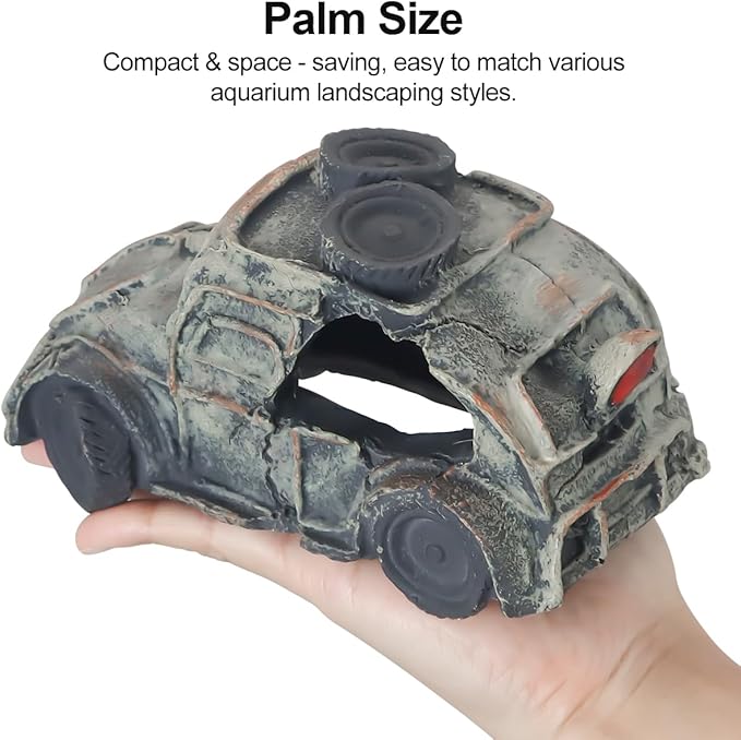Virekm Resin Rock Cave Hideouts for Fish Tank Aquarium Decor | Safe Natural Design Ornaments for Betta, Goldfish, Shrimp, Easy To Clean Aquarium Landscape Decor