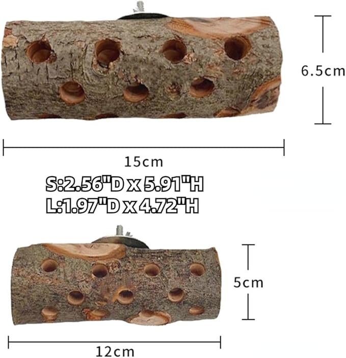 Apple Wood, Small Animals Molar Wood Chew Treats Toys for Rabbits, Hamster, Guinea Pig, Chinchillas, Gerbils, Mice, Rats, Mouse, Bunny (2S)