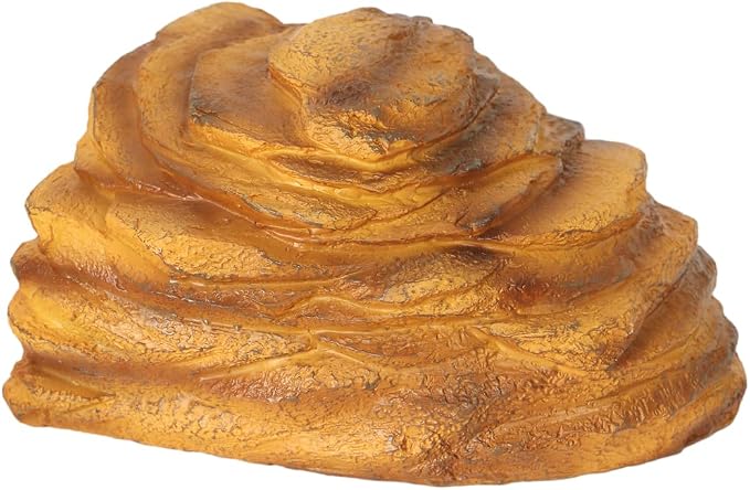 Resin Reptile Hideout,Large Rock Cave Habitat Decor for Reptile and Amphibians.Rock Basking Platform,Terrarium & Aquarium Decor for Bearded Dragons,Lizards,Snakes,Turtles,Gecko,Tortoises,Small Animals