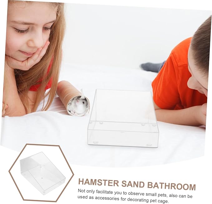 balacoo Hamster Supplies Dust Bath for Chinchilla Small Litter Tray Hamster Dig Box Chinchilla Dust Bath Container