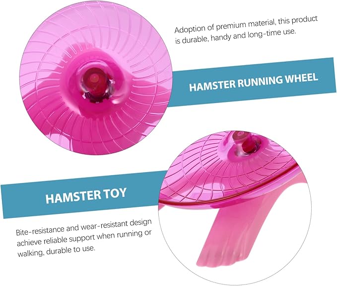 NOLITOY 2pcs Hamster Running Toy Flying Saucer Wheel Pet Exercise Accessory for Hamsters Gerbils and Colors Fun Activity for Bored Pets
