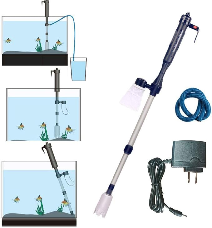 LONDAFISH Electric Fish Tank Vacuum Water Filter Cleaner Sand Washer | aquarium cleaner vacuum electric syphon operated gravel vacuum for aquarium sand vacuum