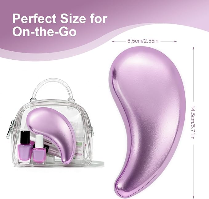Small Dog Brush- Grooming Tool for Teddy, Yorkies, Maltese, Shih Tzu, Chihuahua - Puppy Hair Brush (Electroplating Purple)