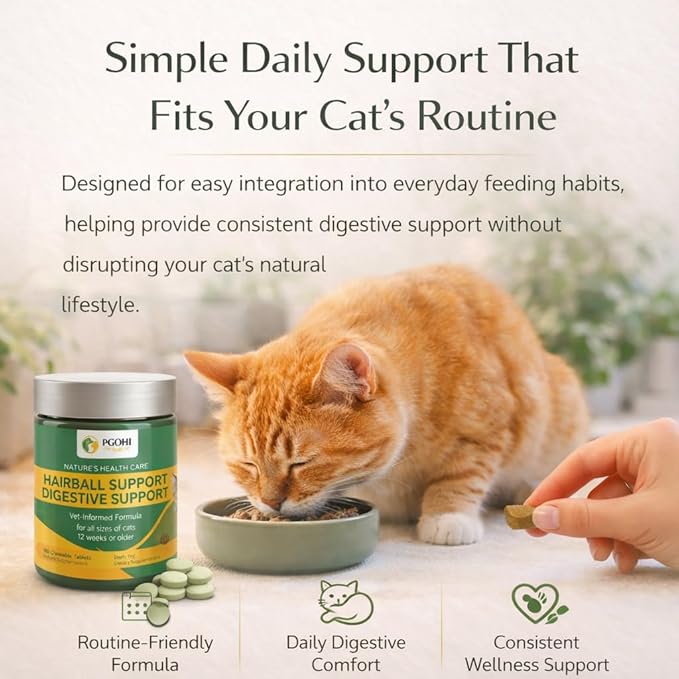 Hairball Relief Chews Tablets for Cats & Dogs Hairball