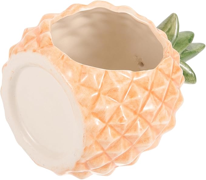 Ipetboom Ceramic Hamster Hideout Pineapple Shape Cooling Pet Nest Small Animal House for Hamsters Guinea Pigs Rats Chinchillas