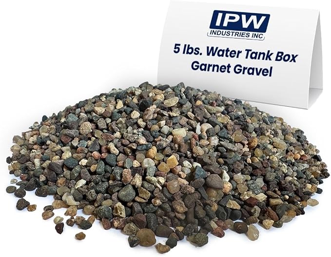 IPW Industries Inc - Water Softener Gravel - Garnet Filter Bed Media for Filter Tanks, Water Conditioners, Water Softeners and Backwashing (5 lbs)