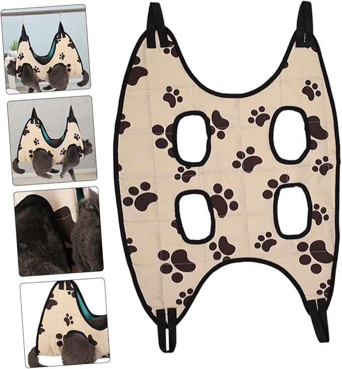 BESPORTBLE Cat Grooming Hammock Breathable Trimming Sling for Easy Nail Care Chic Design for Home Decor for Cats Dogs Reusable Pet Hanging Hammock for Grooming