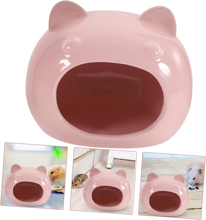 COLLBATH Ceramic Hamster Hideout Small Animal House Bed for Hamsters Gerbils Guinea Pigs and Hedgehogs Comfortable Ceramic Pet Shelter
