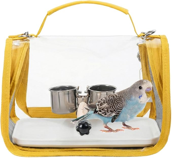 Bird Travel Carrier | Bird Backpack with Perch for Transporting,Parakeet Carrier Bag | for Parrot Parakeet Cockatiel Conure Cockatoo Outdoor Travel Camping Road Trip Vacation