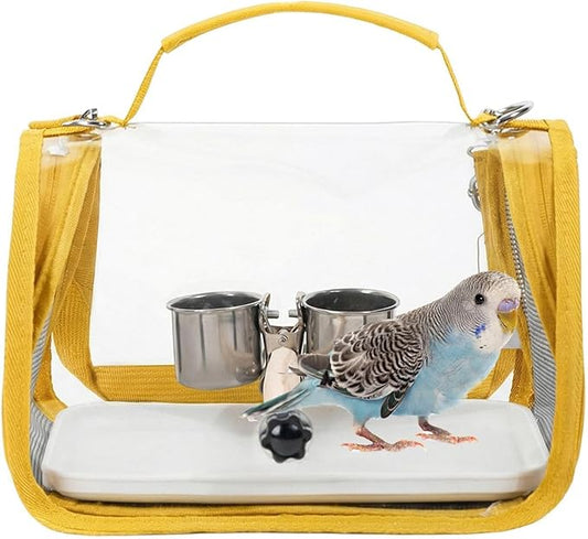 Bird Travel Carrier | Bird Backpack with Perch for Transporting,Parakeet Carrier Bag | for Parrot Parakeet Cockatiel Conure Cockatoo Outdoor Travel Camping Road Trip Vacation