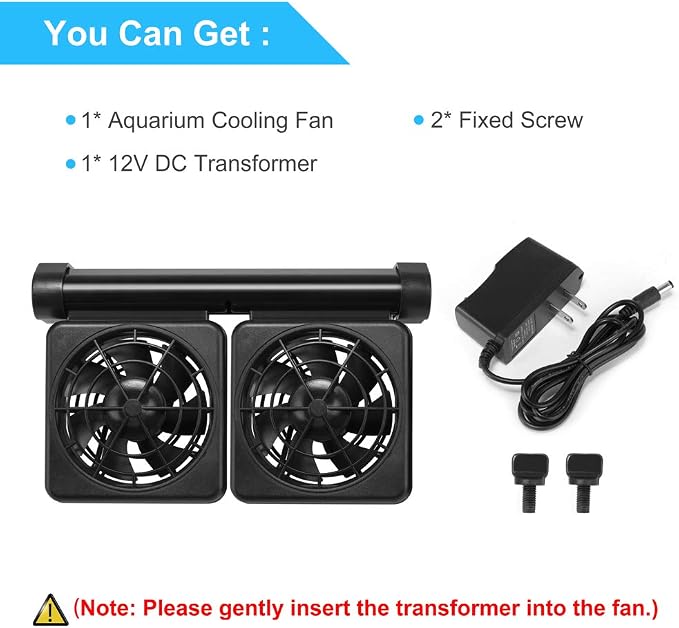 DaToo Aquarium Chiller Fish Tank Fan Aquarium Cooling Fan, 1 Yr Warranty
