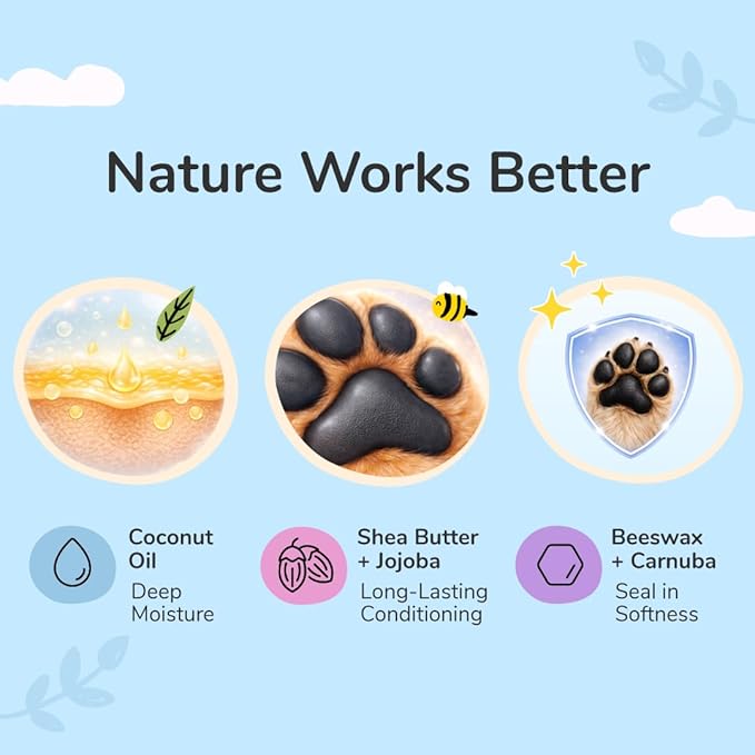 kin+kind Nose & Paw Balm Stick for Dogs & Cats – USDA Certified Organic – Natural Moisturizer for Dry Cracked Paws & Nose – Coconut Oil & Shea Butter – Lick-Safe – 1.76 oz