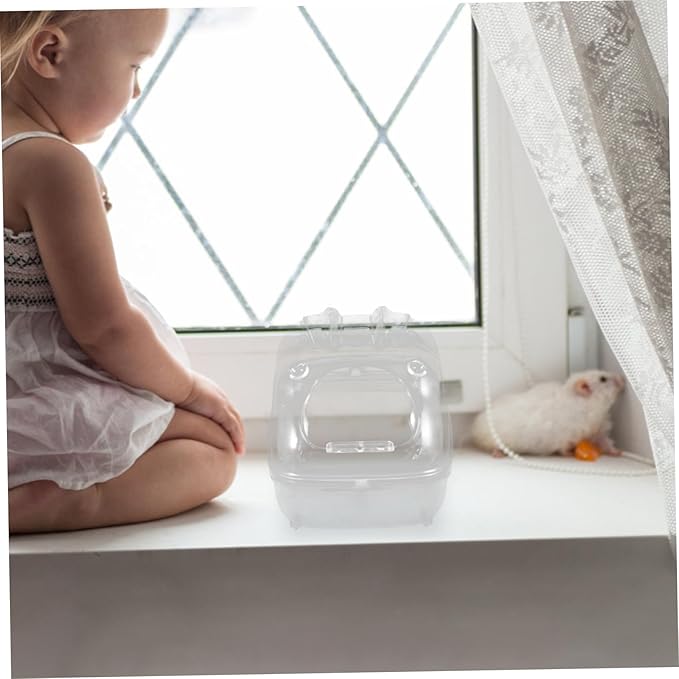 Happyyami Hamster Sand Bath Box Toilet for Small Pets Multi-use Chinchilla Dust Bath Easy to Clean for Hamsters Mice and Gerbils