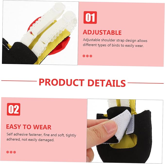 Beavorty 5pcs Washable Bird Diaper Suit for Parrots Reusable Flight Suit with Bow Decoration for Budgie and Parakeet High-Class Skin-Friendly Material Lightweight and Stylish Design