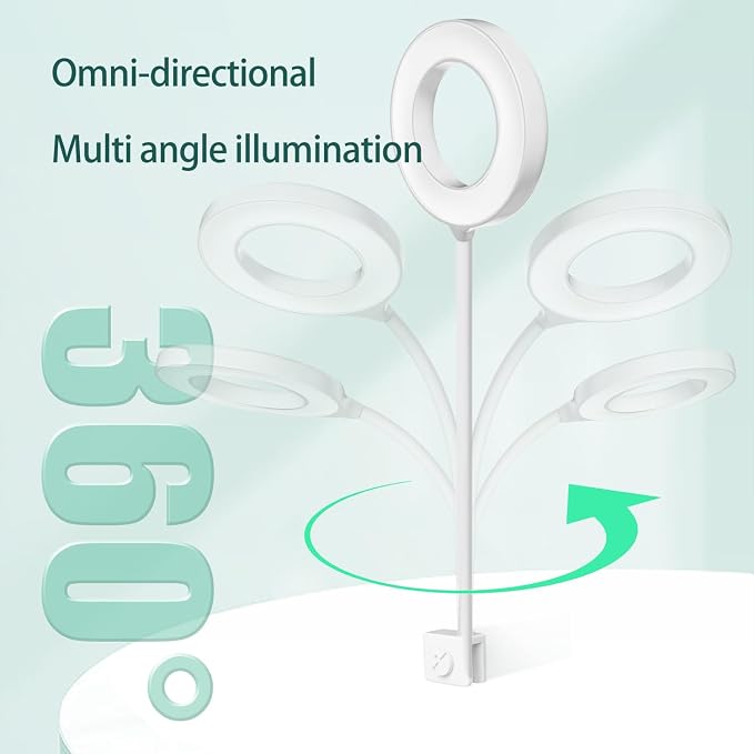 Clip On Aquarium Light with Timer,Aquarium Lights with 3 Color Light Switching for Under 10 Gal Fish Tank,USB Full Spectrum Aquarium Light with Adjust Brightness