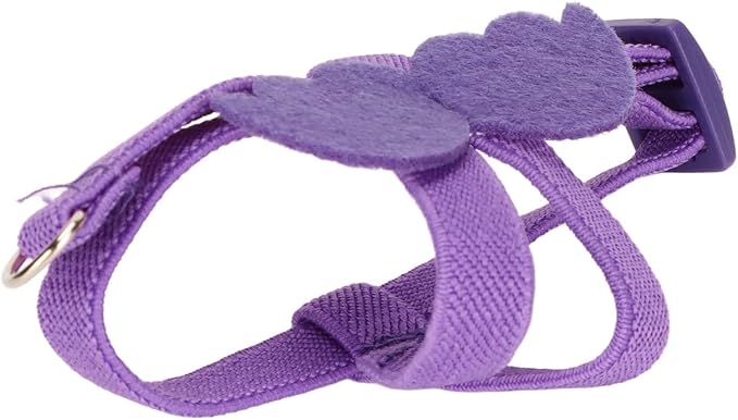 Bird Harness and Leash Adjustable Bite Traction Rope for Training or Outdoor Walks Bird Accessories (Purple)