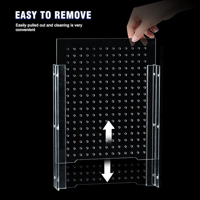 Acrylic Fish Tank Divider,5 Gallon Tank Divider,Adjustment Clear Fish Tank Separator Set with Suction Cups (5gal/5.5gallon)
