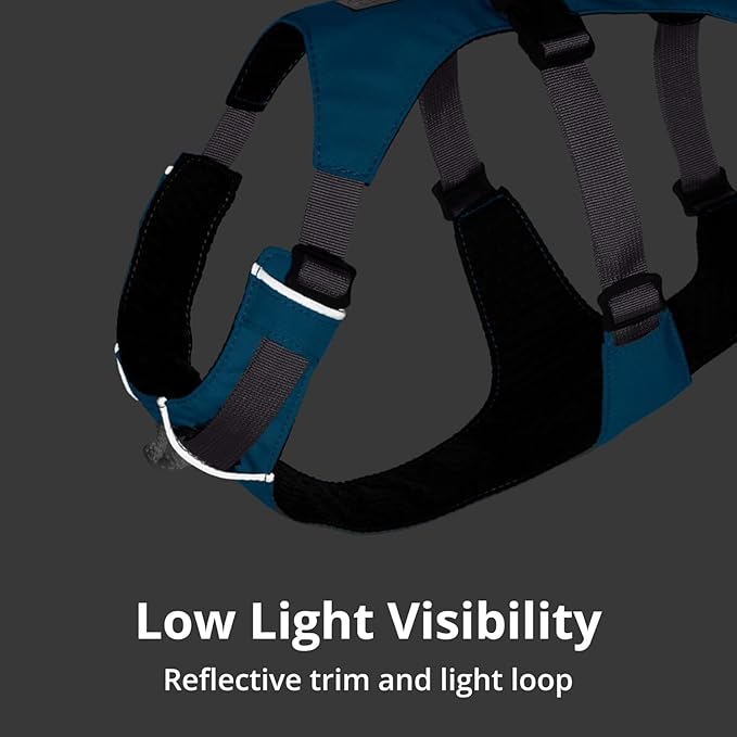 Ruffwear, Flagline Dog Harness, Lightweight and Reflective, No Pull Dog Lift Harness for Hiking, Running and Everyday Use, Basalt Gray, XX-Small