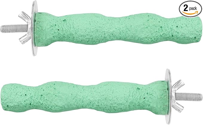 2pcs Bird Beak Grinding Stone, Resin Anti-Slip Beak Grinder Stone Perches Bird Parrot Cage Perch Stand for Parrot Budgie Cockatiel Cage Accessories