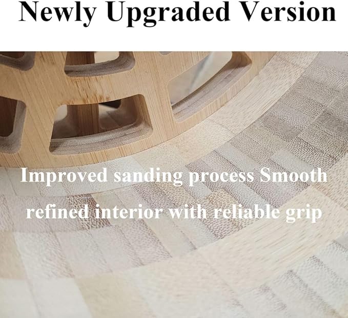 11" Large Silent Hamster Wheel, Bamboo Wood Exercise Wheel for Syrian Hamsters, Rats & Hedgehogs, Protects Spinal Health
