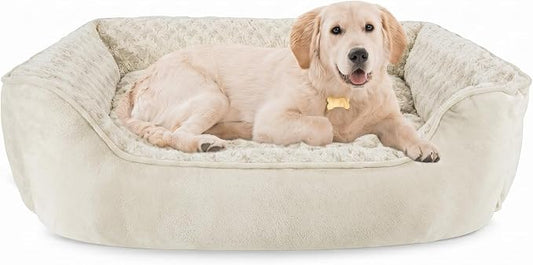 JOEJOY Rectangle Dog Bed for Large Medium Small Dogs - Washable Orthopedic Sofa Bed, Soft Breathable Puppy & Pet Cuddler, Durable Calming Dog Bed with Anti-Slip Bottom, Multiple Sizes