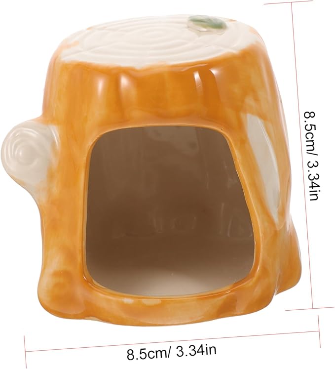 Ceramic Hamster Hut Small Animal Nest Stable Hideout Smooth Surface Comfortable Resting Area for Hamsters and Small Pets Cage Decor Idea