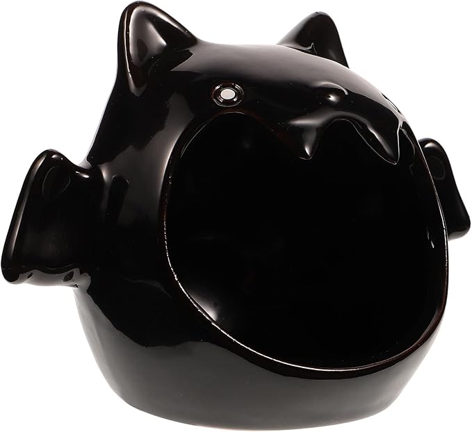 Ipetboom Ceramic Hamster Hideout Bat Shape Cooling Nest for Small Pets Perfect for Hamsters Gerbils and Chinchillas - All Season Use