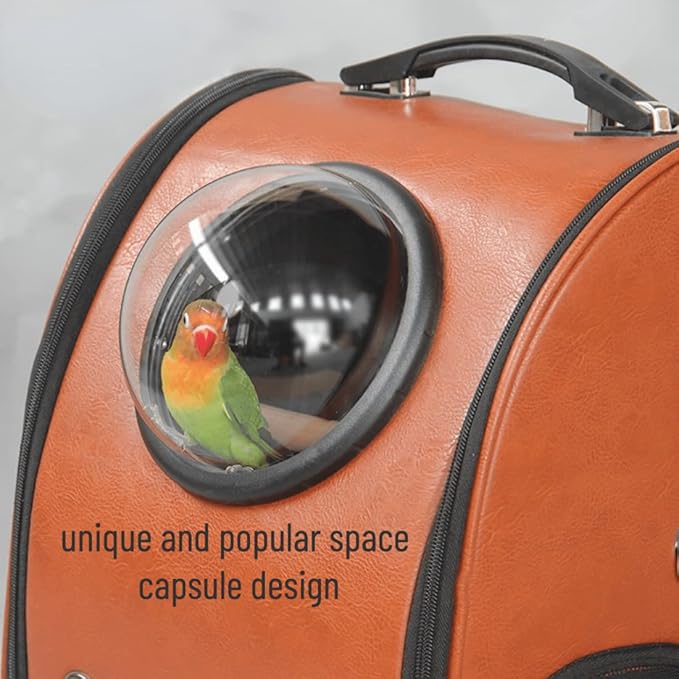 Portable Travel Pet Carrier Backpack,Space Capsule Bubble Design,Waterproof Handbag Backpack for Small and Medium Birds Parrots Budgerigar Cockatiel