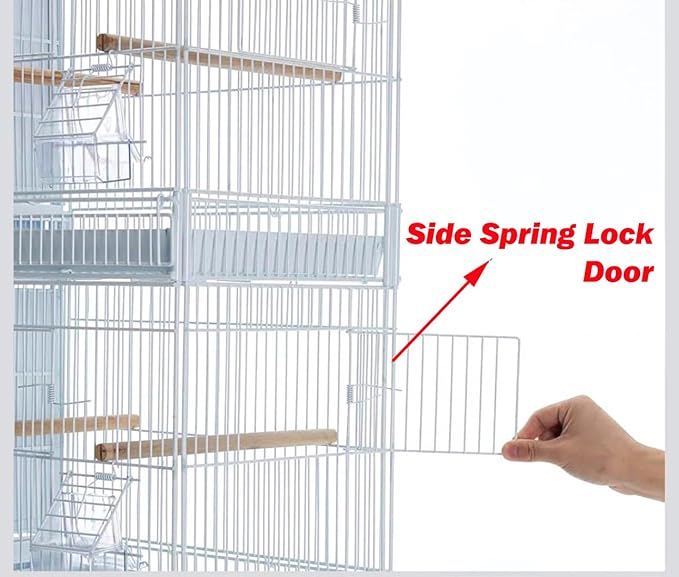 LOT of Add On X-Large 35.5" x 18" x 19"H No Rust Stainless Galvanized Zinc Plated Stackable Breeder Bird Flight Cage with Removable Center Divider and Breeding Nest Doors