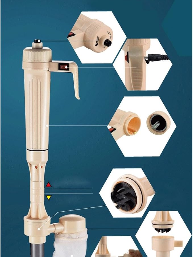 Electric Gravel Cleaner Water Filter Washer Siphon Vacuum for Aquarium Fish Tank