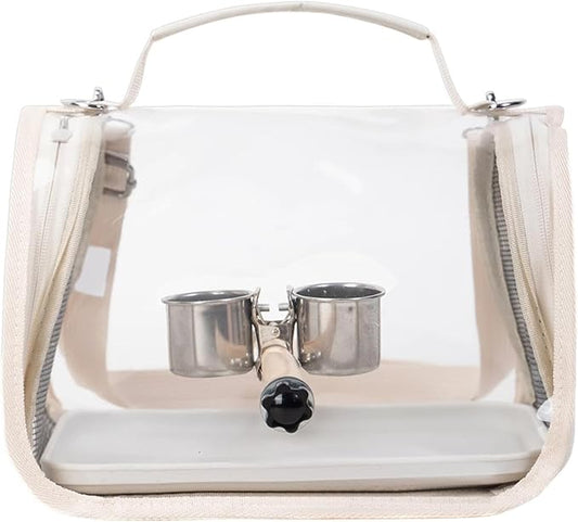 Bird Carrier,Bird Transport Bag with Perch | Lightweight Parakeet Cage | for Parrot Parakeet Cockatiel Conure Cockatoo Outdoor Travel Camping Road Trip Vacation