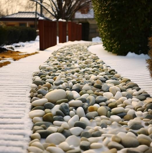 300 LBS River Rocks, StoneCreek, Decorative Garden Stones for Plant Landscaping, Polished Gravel Filler Pebbles for Home Decoration, Vases, Succulents, Flower Beds and Fish Tanks (Jade, Medium)