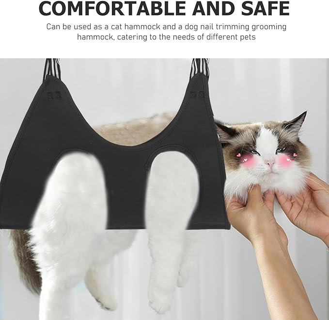 Milisten Pet Grooming Hammock for Dogs Cats Space Saving Design Fit Materials Versatile Use for Nail Trimming and Grooming Animal Hammock for Comfort