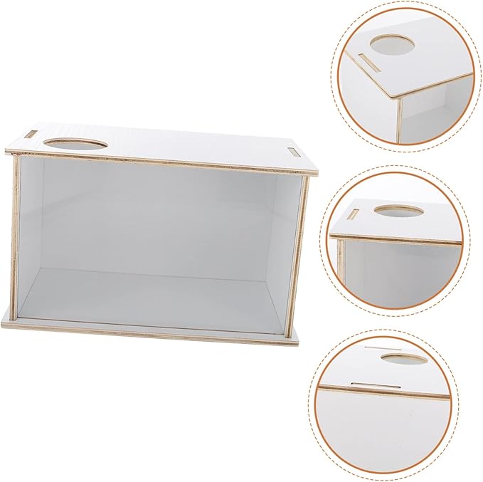 Wooden Hamster Sand Bath Box Multi-Function Pet Bathtub for Chinchillas Animals Easy to Design for Bathing Toilet Use Fresh Tidy Space