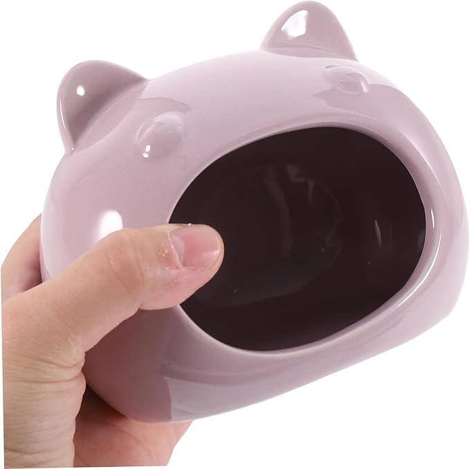 Toddmomy Ceramic Hamster Hideout Bed Cooling Pet Bed for Small Animals Guinea Pig Hedgehog