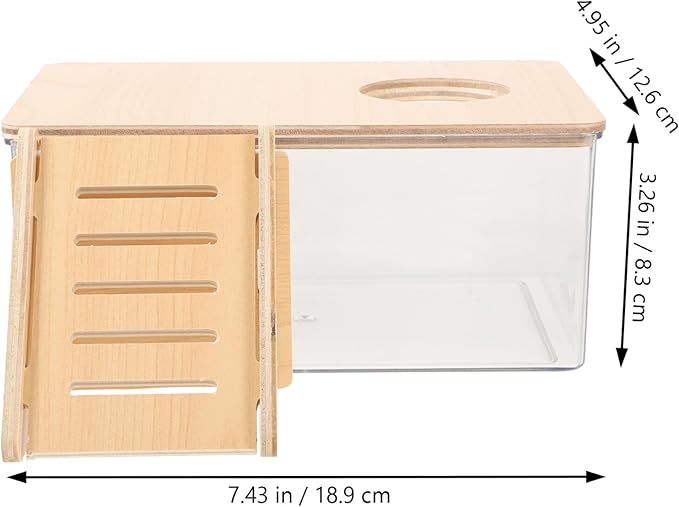 Ipetboom Hamster Sand Bath Kit Chinchilla Dust Bath House for Small Animals Transparent Reusable