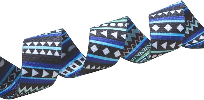 Mihqy Dog Collar and Leash Set with Bohemia Floral Tribal Geometric Patterns - Soft Ethnic Style Collar Adjustable for Small Medium Large Dogs(Bohemian Blue Set,L)