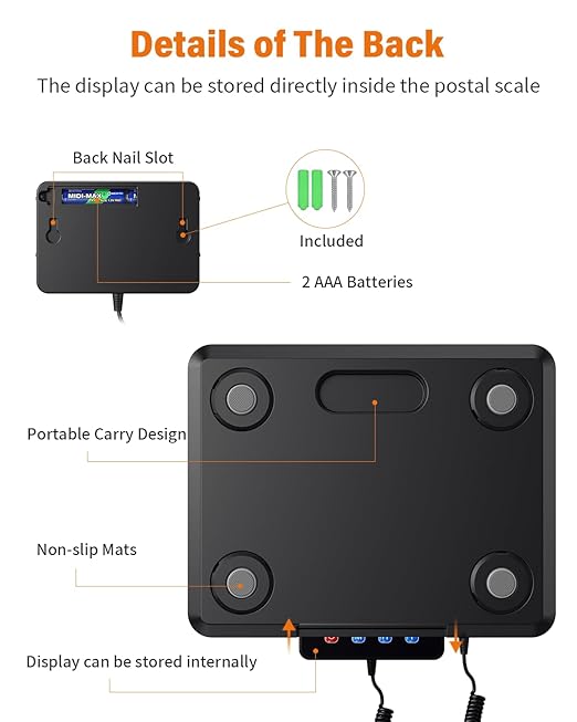 WESTHEY Shipping Scale 0.5oz-440lb High Accuracy Bascula Digital Weight Luggage Postal Scale for Packages Warehouse Home Small Business Pet Food Mail