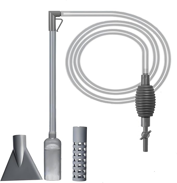 ZYFHOST Fish Tank Vacuum Gravel Cleaner, Aquarium Gravel Cleaner - Hand Siphon Pump as Fish Tank Hose Water Changer & Rock Cleaner & Sand Washing (5.6ft)