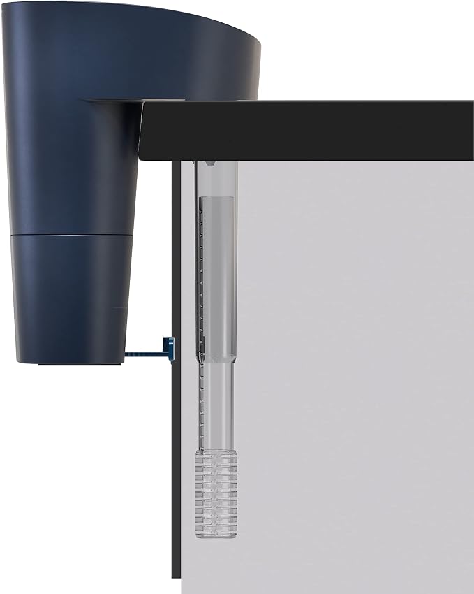 OASE BioStyle Thermo Power Filter with Built-in Heater for Aquariums up to 50 gallons, Multi-Stage Filtration, Easy Maintenance, Quiet Hang on Back Filter, Navy Blue