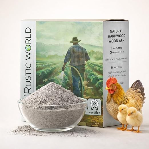 Chickie-Whiz Chicken Dust Bath- All natural Wood Ash Dust Bath for Chickens-Healthier Eggs & Feathers- Chicken Coop Accessories for Farms- no additives (22Lb- 10Kg)