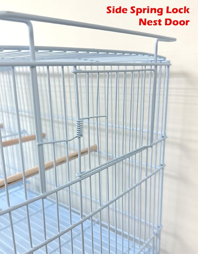 Extra Large 36" x 18" x 19"H Lot of Two Stackable Breeder Bird Flight Breeding Cage Side Breeding Nest Box Door with Center Divider