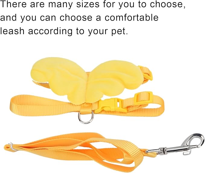 Duck Harness and Adjustable Chicken Walking Harness, Breathable Pet Vest for Duck Chicken Hen Training Walking Basic Leashes[Yellow M]