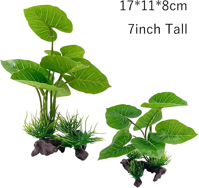 Fish Tank Decorations Aquarium Decoration Ornaments Accessories Betta Fish Hides Cave Rest Soft Leaf (Mix-Leaf-Set-C)
