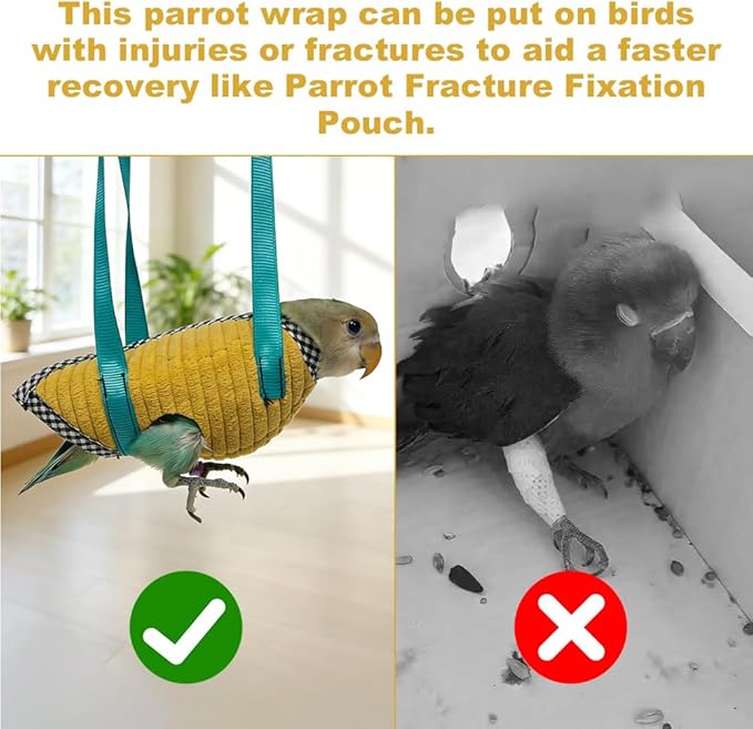 Ultra-Soft Bird Diaper Flight Suit for Small Medium Parrots, Cute Stylish Walking Outfit Anti-Scratch Protective Clothes for Daily Outdoor & Nail Trimming, Ideal Gift for Bird Lovers S