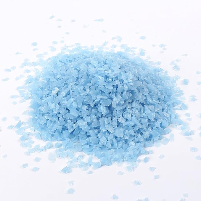 Shiny Stone Glow in The Dark Aquarium Gravel Sand, Blue, 3-5mm | Neon, 305g/0.67lbs, For Fish Tank and Fairy Garden, Decorative Rocks, Home Decor