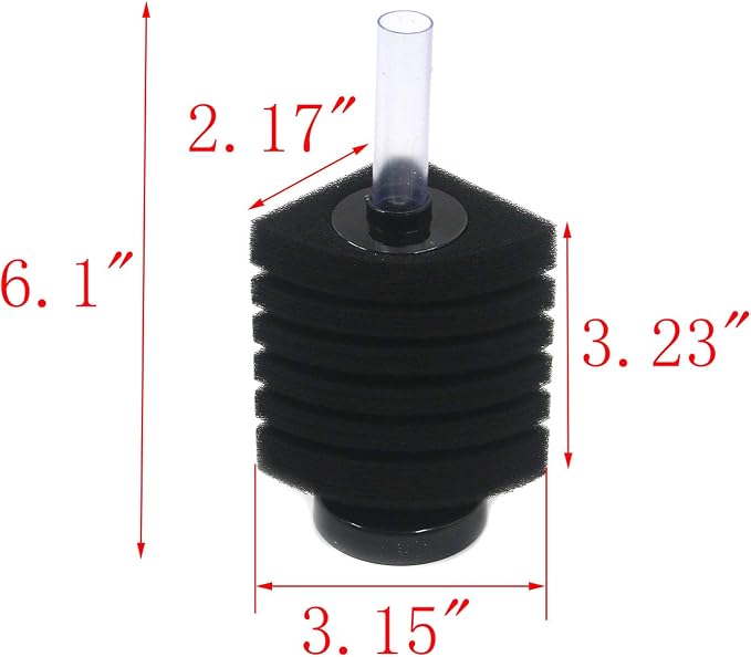 MY MIRONEY 2-Pack Sponge Filter Aquarium Corner Filter | Corner Sponge Filter Breeding Shrimp Nano Fish Tank - Tank Size: 21 Gallon