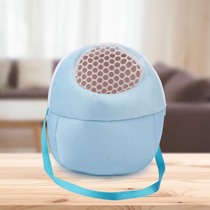 Hypeety Pet Carrier Bag Pet Sling Carrier Backpack Portable Travel Backpack Breathable Outgoing Bag bonding Pouch for Small Pets Hedgehog Hamsters Sugar Glider Chinchilla Guinea Pig (Blue)