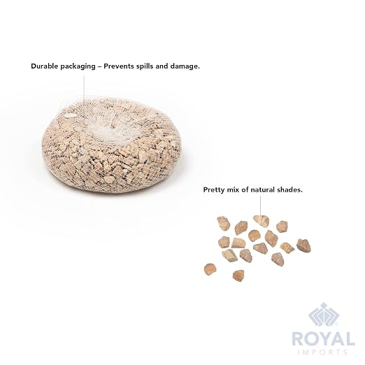 Royal Imports River Rocks, Aquarium Gravel – Marble 0.5"-0.75" - 5 lbs | Decorative Ornamental Vase Filler Pebbles for Potted Plants, Terrariums, Vases, Succulents, Fish Tank Gravel, DIY & Crafting