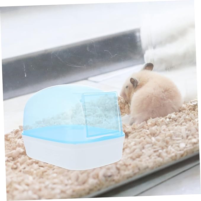 Toddmomy 2pcs Hamster Bath Container Removable Tray Dust Hamster Bathroom Chinchillas and Animals Bath